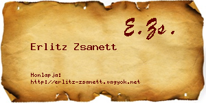 Erlitz Zsanett névjegykártya